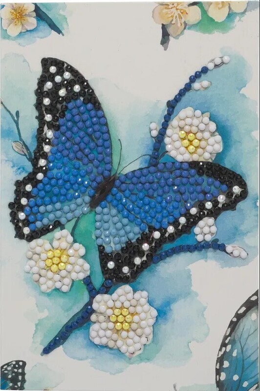 Blue Butterfly - Crystal Art Card Kit 10 x 15cm
