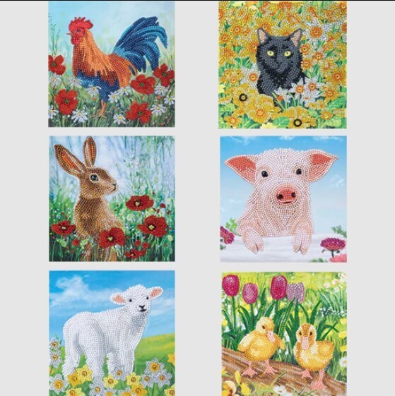 Spring Summer 2022 18x18cm Crystal Art Card Set of 6 Spring Summer 2022 18x18cm Crystal Art Card Set of 6