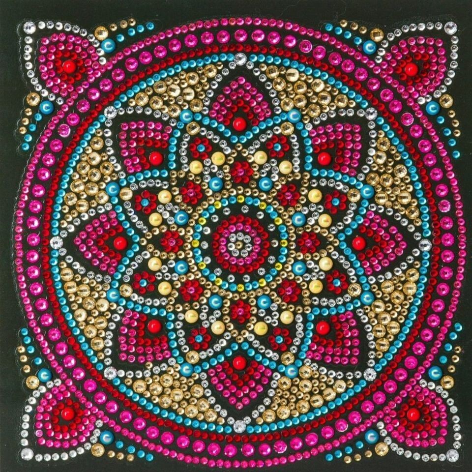 Mandala, 18x18cm Crystal Art Card Mandala, 18x18cm Crystal Art Card
