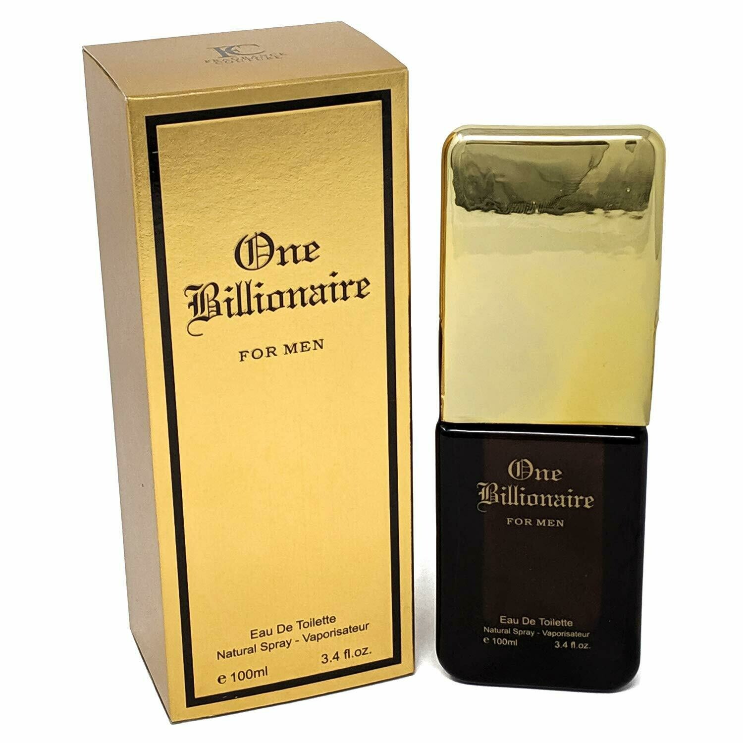 J&H ONE BILLIONAIRE, Eau de Toilette Spray for Men, Wonderful Gift,  Energetic, Daytime and Casual Use, for all Skin Types, a Classic Bottle,  3.4 Fluid Ounce