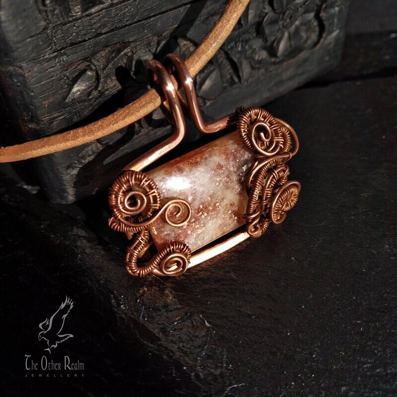 Large Sunstone Pendant