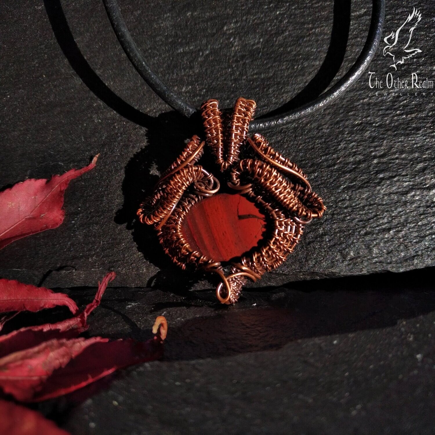Red Jasper Mantis Talisman Pendant