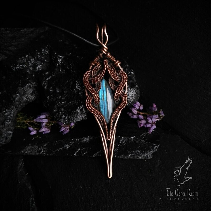 Blue Labradorite Mermaid Pendant