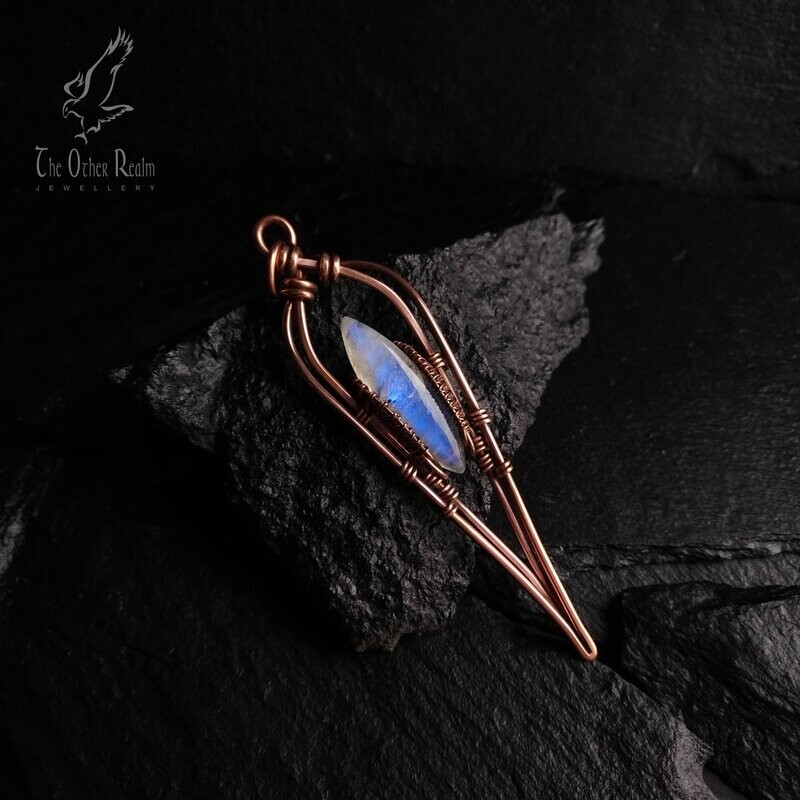 Moonstone Spearhead Pendant