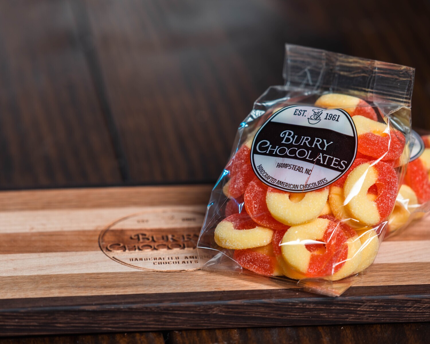 Gummi Peach Rings 8oz.
