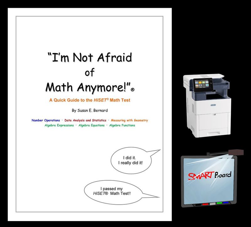 A Quick Guide to the HiSET® Math Test - Printable/Projectable Textbook + Answer Key (print-friendly covers)