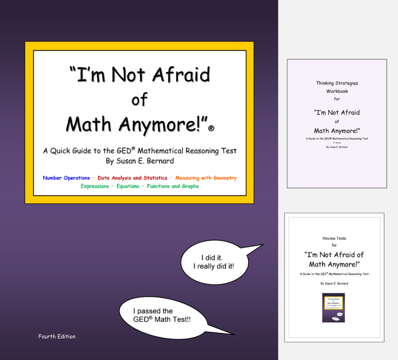 A Quick Guide to the GED® Math Test - Printable/Projectable Textbook + Thinking Strategies + Review Tests + Math Foldables