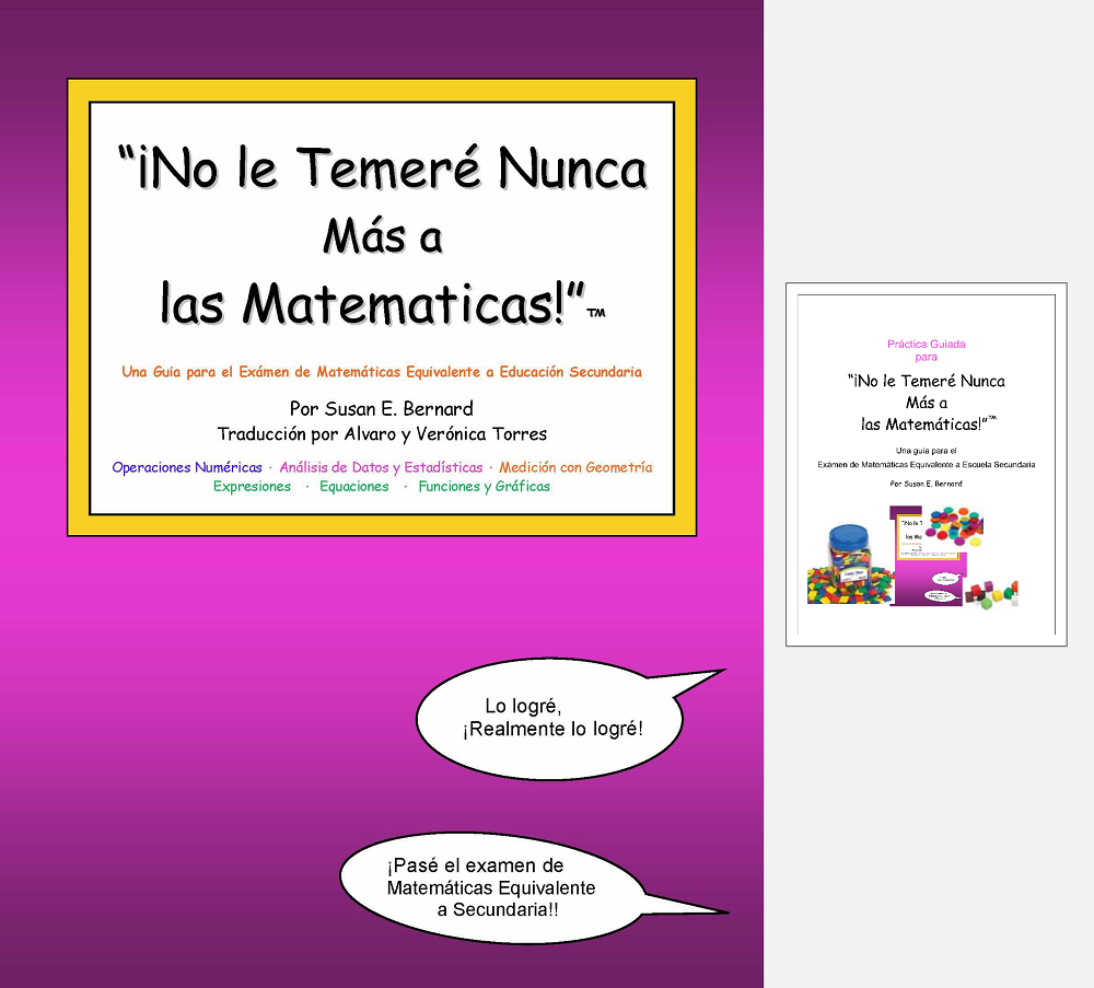 COMPLETE SET: Spanish HiSET Math Printable/Projectable Textbook + Guided Practice + Math Foldables