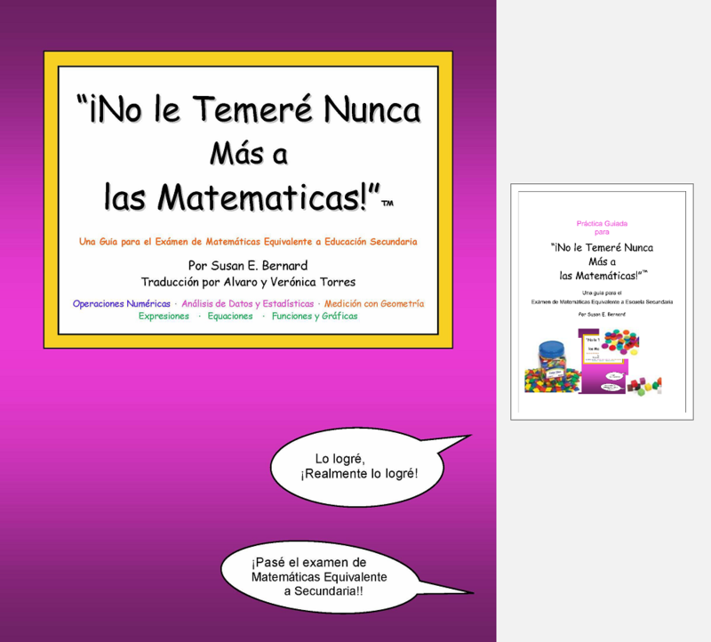 COMPLETE SET: Spanish HiSET Math Printable/Projectable Textbook + Guided Practice + Math Foldables