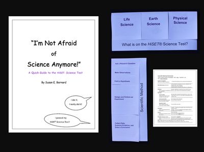 HiSET® Science Set:  Quick Guide, Foldables and Worksheets - PRINTABLE/PROJECTABLE for Schools