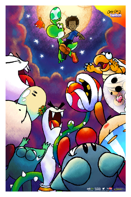 Poster (Trihex vs. Yoshi&#39;s Island bosses/Carl Swagan tribute)