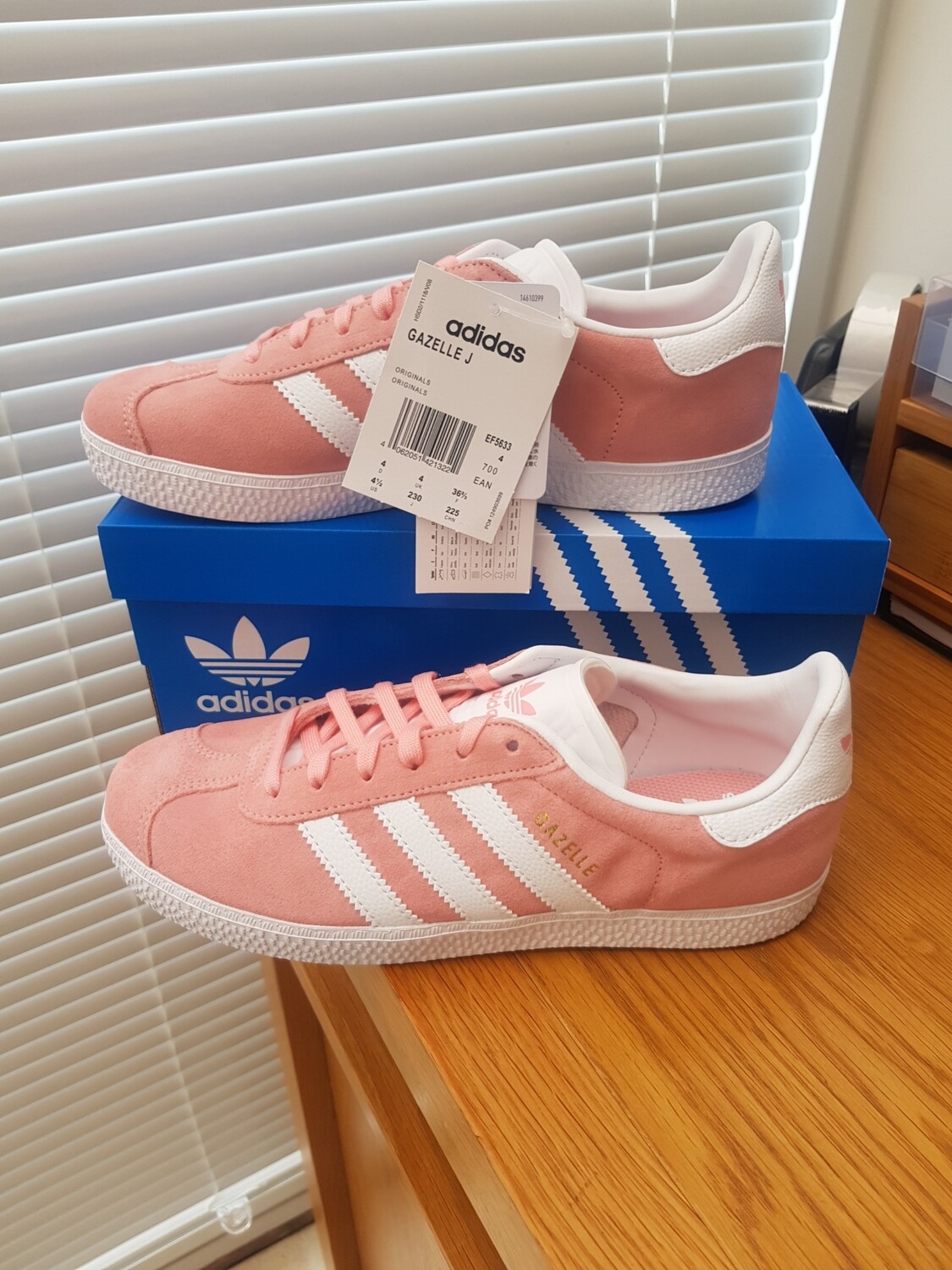 Adidas Gazelle Pink &amp; White Womens
