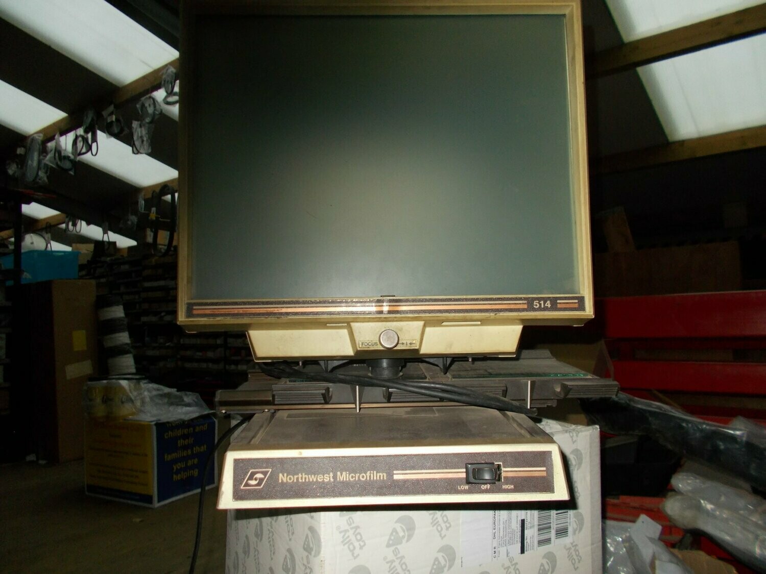 Used Northwest Microfilm Machine Model 514 Microfiche Reader