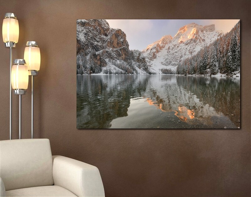 Stampa Fotografica &quot;Lago di Braies&quot; su Pannello PVC o Tela Fotografica