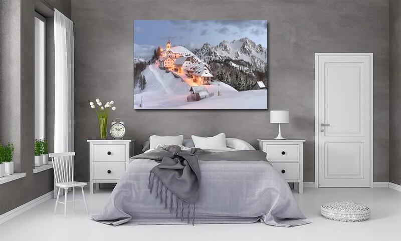 Stampa Fotografica &quot;Monte Lussari&quot; su Pannello PVC o Tela Fotografica