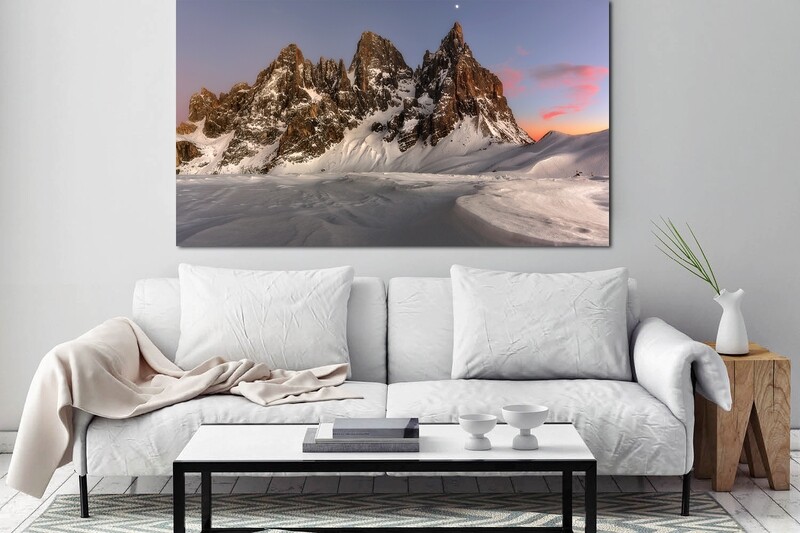 Stampa Fotografica &quot;Pale di San Martino&quot; su Pannello PVC o Tela Fotografica
