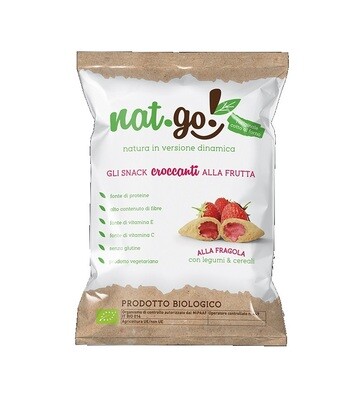 Nat.go! Snack croccante Bio gusto fragola box 12 confezioni 30g
