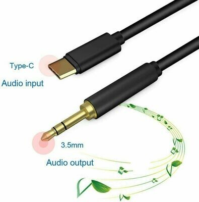 Câble Adaptateur USB-C vers Jack 3.5 mm - 1M - Noir
