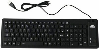 Clavier USB Souple et Flexible AZERTY Étanche et Lavable