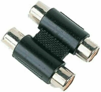 Adaptateur Rallonge Double RCA Femelle - Noir - Audio Vidéo