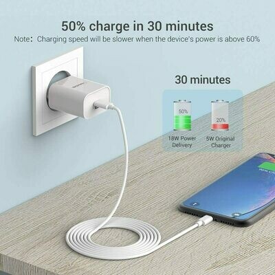 Adaptateur Secteur Compatible Charge Rapide USB-C