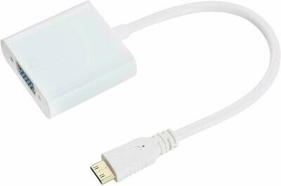 Adaptateur Mini HDMI vers VGA - Blanc - 15cm