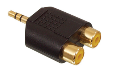 Adaptateur Jack Mâle 3.5mm vers 2 RCA Femelles Stéréo