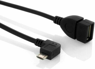 Adaptateur OTG Coudé Micro-USB Mâle vers USB Femelle