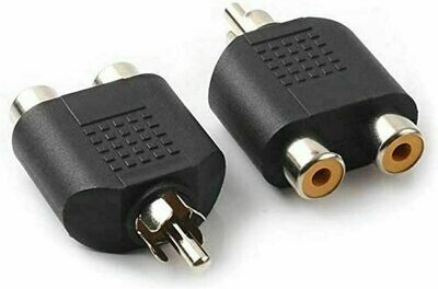 Adaptateur RCA Mâle vers Double RCA Femelle