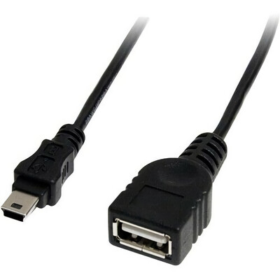 Câble Rallonge Mini USB Mâle vers USB Femelle - 25 Cm