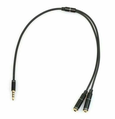Cable Jack 3,5  séparateur vers 2 prises 3,5 MM FEMELLE