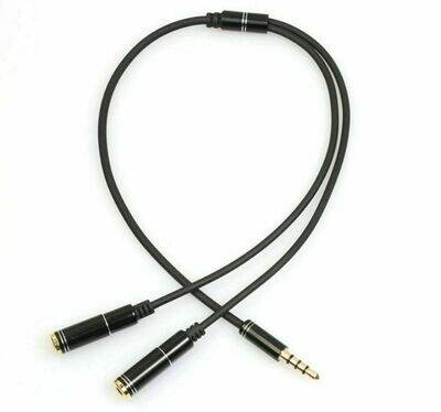 Câble Séparateur Audio Jack 3,5mm Mâle vers 2 Femelles