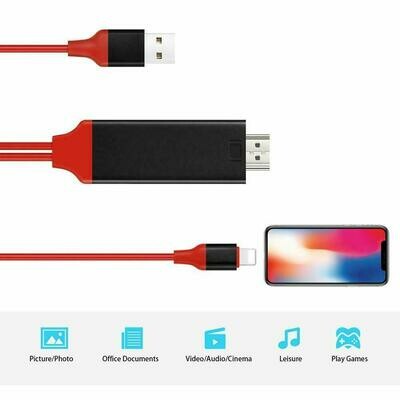 Câble HDMI vers Lightning 1080P - 1m - Rouge