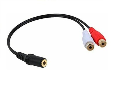 Câble Jack Femelle 3,5 mm vers 2 Prises RCA Femelles