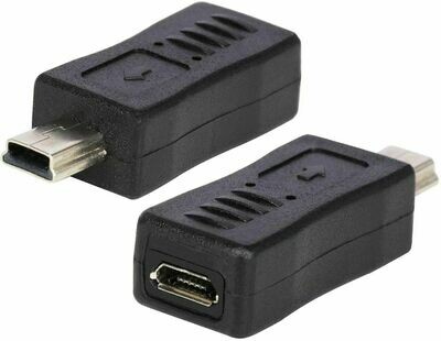 Adaptateur Mini USB 2.0 Mâle vers Micro USB Femelle - Noir