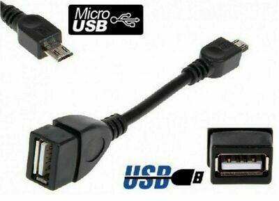Câble Adaptateur OTG Micro USB vers USB Femelle - Noir