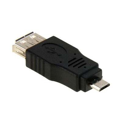 Adaptateur OTG Micro USB Mâle vers USB A Femelle Noir