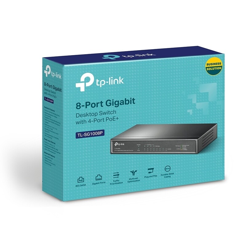 tp-link - Switch  8 ports Gigabit - 4 Ports PoE+ - TL-SG1008P