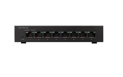 Cisco Switch Commutateur SG110D-08 - 8 Ports - Noir