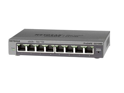 NETGEAR - Switch Ethernet 8 Ports RJ45 Métal Gigabit - GS108E