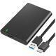 Boîtier 2.5p SATA USB 3.0 sans vis Noir