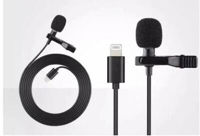 Microphone Lavalier Lightning compact avec clip