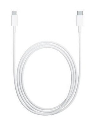 Câble  USB-C vers USB-C 2m Blanc (Mâle / Mâle)