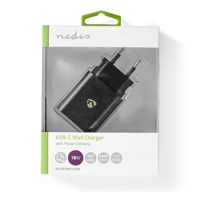 Nedis WCPD18W102BK Adaptateur secteur 18 Watt 3 A (USB-C )