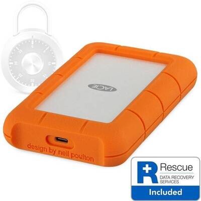 LaCie Rugged USB-C 4 To -  antichoc (garantie constructeur 2 ans)