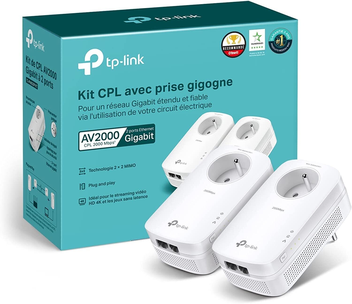 KIT CPL RJ45 2000Mbp TP-LINK TL-PA9025P