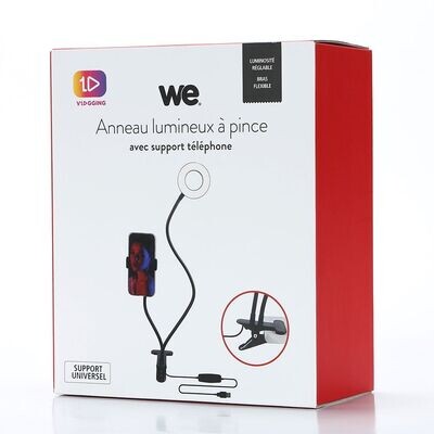 Anneau Lumineux LED avec Support Téléphone Universel