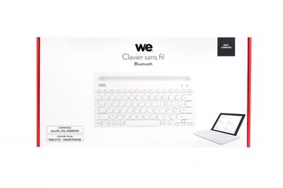 Clavier sans fil Bluetooth Universel - Noir - AZERTY - Compatible Android, 