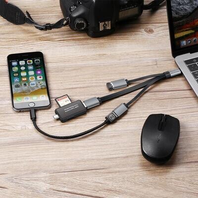 Adaptateur USB-C vers Double Port USB – Noir
