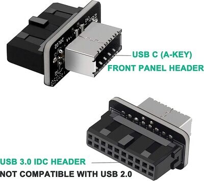 Convertisseur d&#39;extension USB 3.0 19 broches vers Type-E